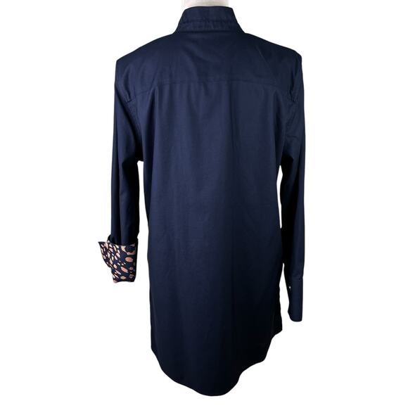 Chico's No-Iron Stretch Mixed-Print Tunic Shirt Popover Top 12 - Picture 3 of 16